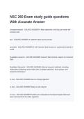 NSC 260 Exam study guide questions With Accurate Answers