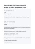 Exam 1 &lpar;NSC 358&rpar; Questions With Actual Answers guaranteed Pass