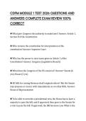 CDFM MODULE 1 TEST 2026 QUESTIONS AND ANSWERS COMPLETE EXAM REVIEW 100&percnt; CORRECT
