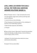 LEVEL 3 RNSG 2213 REVIEW FOR EXAM 3 ACTUAL TEST PAPER 2026 QUESTIONS ANSWERS SOLUTIONS GRADED A&plus;