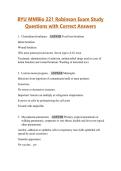 BYU MMBio 221 Robinson Exam Study  Questions with Correct Answers