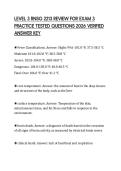 LEVEL 3 RNSG 2213 REVIEW FOR EXAM 3 PRACTICE TESTED QUESTIONS 2026 VERIFIED ANSWER KEY