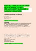 WGU D514 &ndash; ANALYTICAL METHODS OF HEALTHCARE LEADERS PRE-ASSESSMENT QA GRADED A&plus; &lpar;ACCURATE SOLUTIONS&rpar;