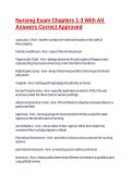 Nursing Exam Chapters 1-3 With All Answers Correct Approved
