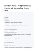 NSC EMT Practice Test &lpar;All Chapters&rpar; Questions & Answers New Version 2026