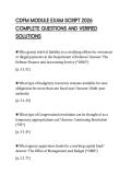 CDFM MODULE EXAM SCRIPT 2026 COMPLETE QUESTIONS AND VERIFIED SOLUTIONS