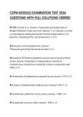 CDFM MODULE EXAMINATION TEST 2026 QUESTIONS WITH FULL SOLUTIONS VERIFIED