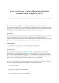 Maternity Nursing Proctored Exam &vert; Comprehensive Perinatal Care Review with Prof&period; Star