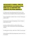 MASSACHUSETTS FUNERAL DIRECTOR JURISPRUDENCE STATE EXAM ACTUAL EXAM 2026 133 QUESTIONS WITH COMPLETE SOLUTIONS GRADED A&plus;
