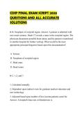 CDIP FINAL EXAM SCRIPT 2026 QUESTIONS AND ALL ACCURATE SOLUTIONS