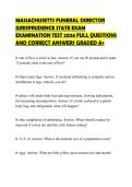 MASSACHUSETTS FUNERAL DIRECTOR JURISPRUDENCE STATE EXAM EXAMINATION TEST 2026 FULL QUESTIONS AND CORRECT ANSWERS GRADED A&plus;