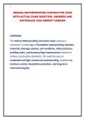 INDIANA WATERPROOFING CONTRACTOR EXAM WITH ACTUAL EXAM
