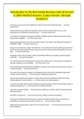 Introduction to the Real Estate Business with all Correct & 100&percnt; Verified Answers &vert;Latest Version &vert;Already Graded A&plus;