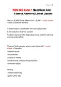 NSG 526 Exam 1 Questions And Correct Answers&vert; Latest Update
