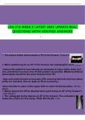 LRA 218 WEEK 2 LATEST 2026 UPDATE REAL QUESTIONS WITH VERIFIED ANSWERS