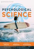 Test Bank for Psychological Science 7th Edition &ndash; Elizabeth A&period; Phelps&comma; Elliot Berkman & Michael S&period; Gazzaniga &vert; Latest Update 2026 &vert; A&plus; Exam Prep
