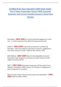 Certified Brain Injury Specialist &lpar;CBIS&rpar; Exam Guide -  Part II Exam Preparation Newest With Complete  Questions And Correct Detailed Answers&vert; Brand New  Version&excl;