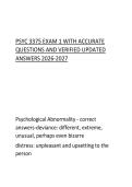 PSYC 3375 EXAM 1 WITH ACCURATE QUESTIONS AND VERIFIED UPDATED ANSWERS 2026-2027