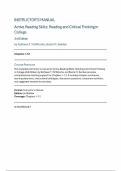 Active Reading Skills&colon; Reading and Critical Thinking in College &lpar;3rd Edition&comma; Kathleen T&period; McWhorter & Brette M&period; Sember&rpar; &mdash; Complete Instructor&rsquo;s Manual &lpar;Chapters 1&ndash;12&rpar;