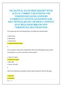 NR 326 FINAL EXAM PREP 2026&sol;2027 WITH  ACTUAL CORRECT QUESTIONS AND  VERIFIED DETAILED ANSWERS  &vert;CURRENTLY TESTING QUESTIONS AND  SOLUTIONS&vert;ALREADY GRADED A&plus;&vert;NEWEST  &vert;JUST RELEASED&excl;&excl;&vert;BRAND NEW  VERSION&excl;&excl;&vert;GUARANTEED PASS 