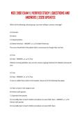 NSG 3180 EXAM 1 &vert; VERIFIED STUDY &vert; QUESTIONS AND ANSWERS &vert; 2026 UPDATES