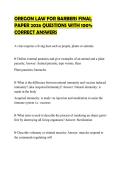 OREGON LAW FOR BARBERS FINAL PAPER 2026 QUESTIONS WITH 100&percnt; CORRECT ANSWERS