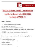 NASM Group Fitness Certification  &lpar;Verified by Expert&rpar; Latest 2025&sol;2026  Complete GRADED A&plus;