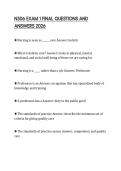 N306 EXAM 1 FINAL QUESTIONS AND ANSWERS 2026