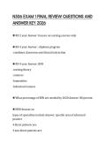 N306 EXAM 1 FINAL REVIEW QUESTIONS AND ANSWER KEY 2026