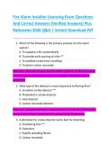 Fire Alarm Installer Licensing Exam Questions  And Correct Answers &lpar;Verified Answers&rpar; Plus  Rationales 2026 Q&A &vert; Instant Download Pdf 