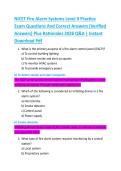 NICET Fire Alarm Systems Level II Practice  Exam Questions And Correct Answers &lpar;Verified  Answers&rpar; Plus Rationales 2026 Q&A &vert; Instant  Download Pdf 