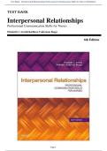 Test Bank - Interpersonal Relationships Professional Communication Skills for Nurses 6th Edition &ndash; by Elizabeth C&period;Arnold&comma;Kathleen Underman Boggs &vert;  Complete  NCLEX-Style Questions with Verified Answers and Rationales &ndash; Full Chapters 1&ndash;23