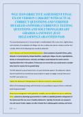 WGU D119 OBJECTIVE ASSESSMENT FINAL  EXAM VERSION 1 2026&sol;2027 WITH ACTUAL  CORRECT QUESTIONS AND VERIFIED  DETAILED ANSWERS &vert;CURRENTLY TESTING  QUESTIONS AND SOLUTIONS&vert;ALREADY  GRADED A&plus;&vert;NEWEST &vert;JUST  RELEASED&excl;&excl;&vert;GUARANTEED PASS