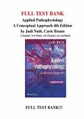Test Bank for Applied Pathophysiology&colon; A Conceptual Approach&comma; 4th Edition by Judi Nath &ndash; Complete and Updated Coverage&period;