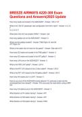 BREEZE AIRWAYS A220-300 Exam Questions and Answers&vert;2025 Update
