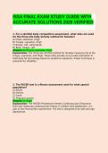 ISSA FINAL EXAM STUDY GUIDE WITH ACCURATE SOLUTIONS 2026 VERIFIED 
