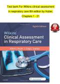 Wilkins&rsquo; Clinical Assessment in Respiratory Care&comma; 7th Edition &ndash; Al Heuer Complete Test Bank