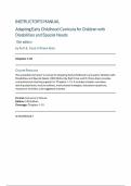 Adapting Early Childhood Curricula for Children with Disabilities and Special Needs &lpar;10th Edition&comma; Ruth Cook & M&period; Diane Klein&rpar; &mdash; Complete Instructor&rsquo;s Manual &lpar;Chapters 1&ndash;10&rpar;