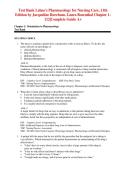 Test Bank for Lehne&rsquo;s Pharmacology for Nursing Care 11th Edition by Jacqueline Burchum & Laura Rosenthal