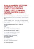 Breeze Airways BASIC INDOC EXAM NEWEST 2025 ACTUAL EXAM COMPLETE QUESTIONS AND CORRECT DETAILED ANSWERS &lpar;VERIFIED ANSWERS&rpar; &vert;ALREADY GRADED A&plus;