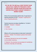ICS 100&comma; 200&comma; 700&comma; 800 Exam &vert; MOST RECENT EXAM  2026 ACTUAL COMPLETE FREQUENTLY MOST  TESTED REAL VERIFIED EXAM QUESTIONS AND  VERIFIED SOLUTIONS&excl;&excl; ALREADY GRADED A&plus; &vert;  NEWEST EXAM&excl;&excl;&excl; 