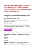 HVAC Excellence Professional Technician Exam &ndash; Questions with Correct Answers