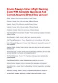 Breeze Airways Initial Inflight Training Exam With Complete Questions And Correct Answers&vert; Brand New Version&excl;