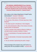HFA INDIANA JURISPRUDENCE Exam &vert;&vert;Verified  Exam&excl;&excl;&excl;&vert;&vert; Most Recent Exam 2026 Actual Complete  Real Exam Questions And Correct Answers &lpar;Verified  Answers&rpar; Already Graded A&plus; &vert; Newest Exam&excl;&excl;&excl;