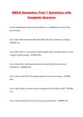 OMCA Simulation Test 1 Questions with Complete Answers 
