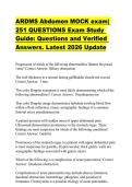 ARDMS Abdomen MOCK exam&vert;  251 QUESTIONS Exam Study  Guide&colon; Questions and Verified  Answers&period; Latest 2026 Update 