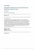 Adapting Early Childhood Curricula for Children with Disabilities and Special Needs &lpar;10th Edition&comma; Ruth Cook & M&period; Diane Klein&rpar; &mdash; Complete Test Bank &lpar;Chapters 1&ndash;10&rpar;
