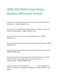 NURS 3120 Midterm Exam Review Questions With Correct Answers&period;