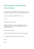 NUR 3120 EXAM 3 Questions With Correct Answers