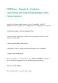 CVRP Exam - Domain 3 - Vocational Interviewing and Counselling Questions With Correct Answers&period;